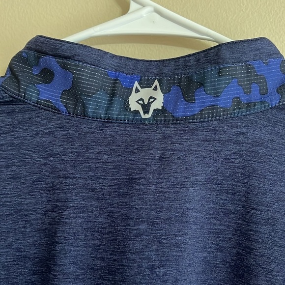 Greyson Men's Guide Performance Quarter-Zip Maltese Blue Pullover - Picture 7 of 10